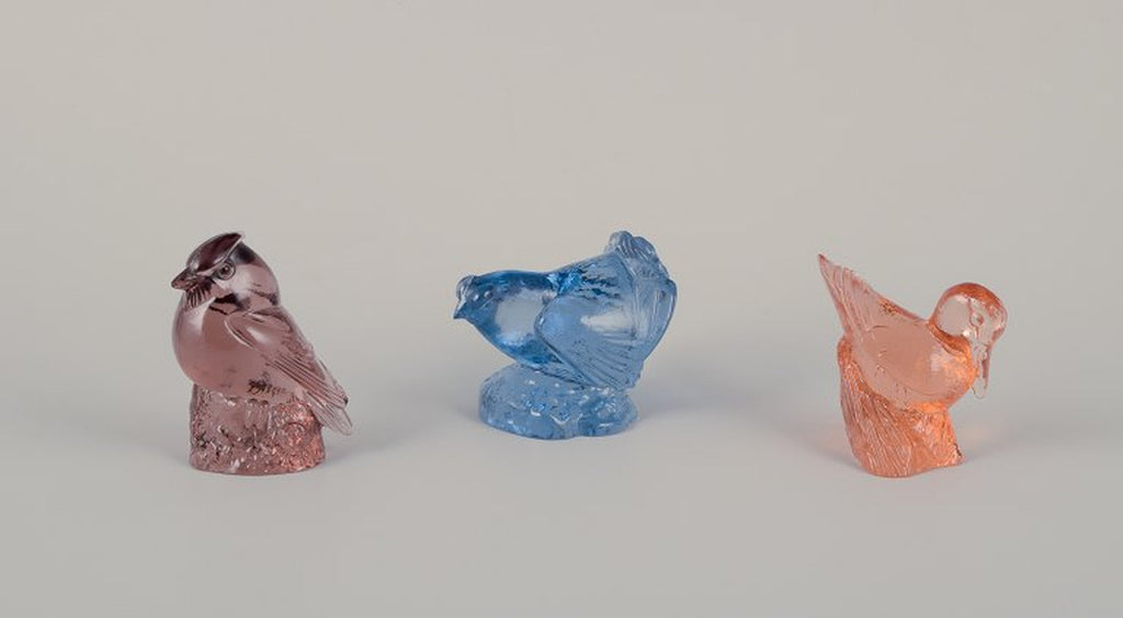 Paul Hoff for Kosta Boda / Svenskt Glas. Three figurines in art