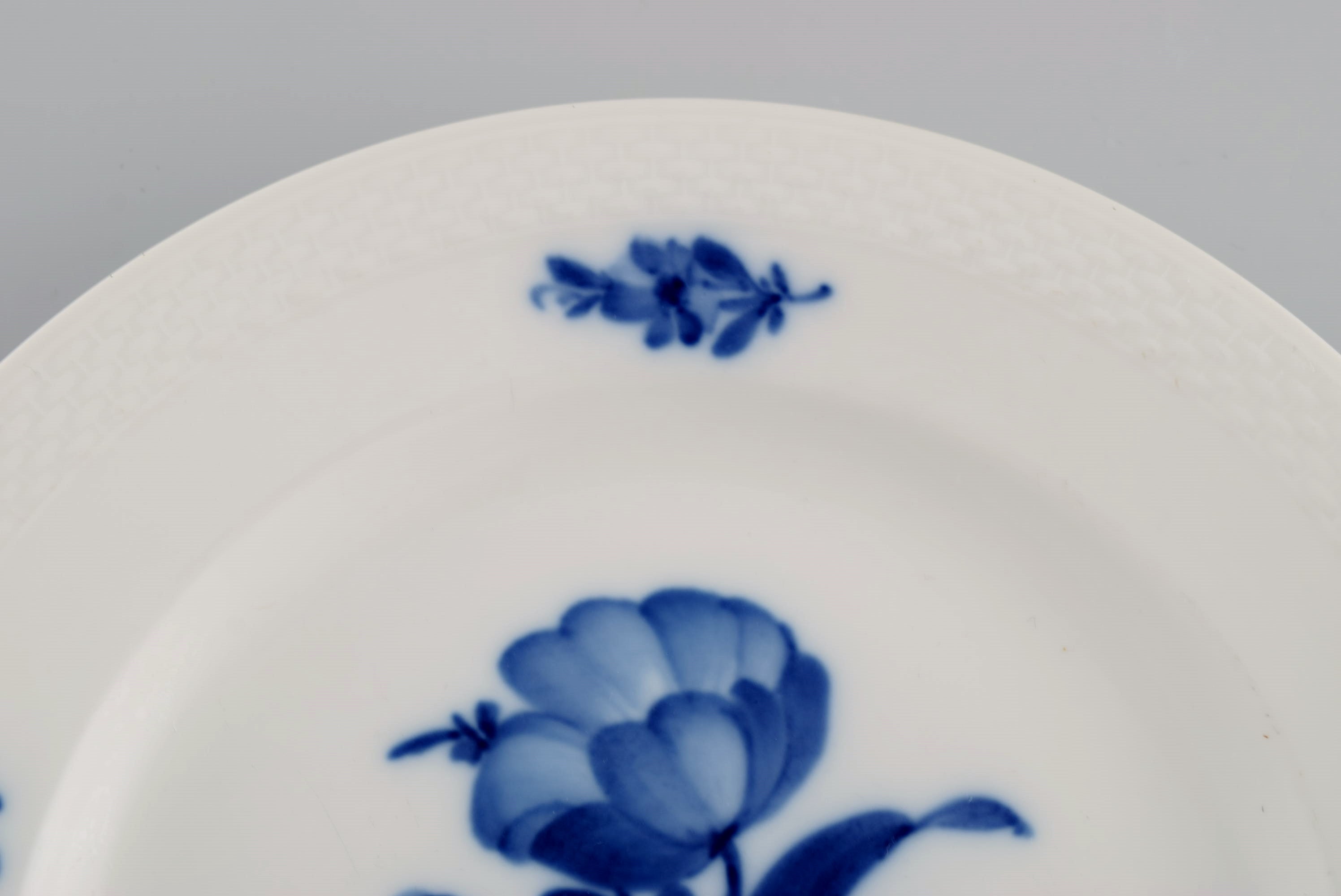  Royal Copenhagen Blue Flower Braided lunch plate. Model  number 10/8096. Early 20th century. *