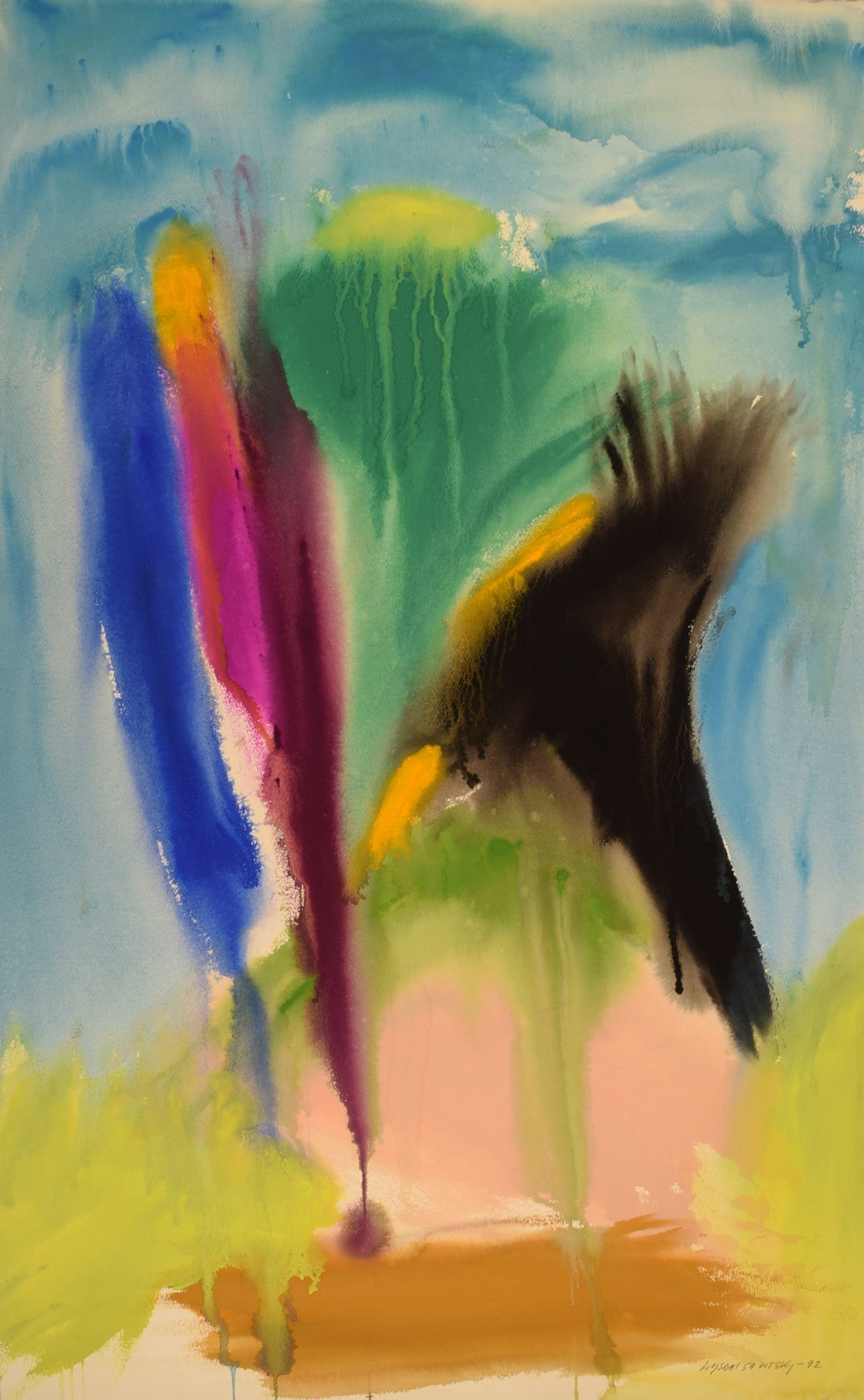 Peinture Abstraite Moderniste D'Ivy Lysdal - Acrylique Sur Toile, Signée - Œuvre Originale